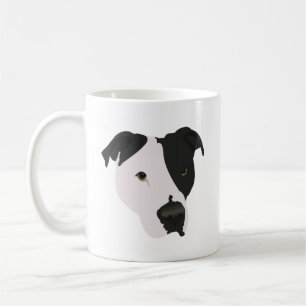 Black and White Pitbull Coffee Mug