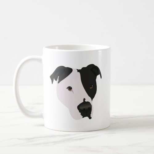 Black and White Pitbull Coffee Mug