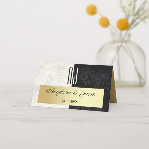 Black and White Place Card