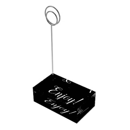 Black and White  Place Card Holder