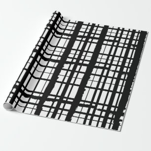 Black and White Plaid 2 Wrapping Paper