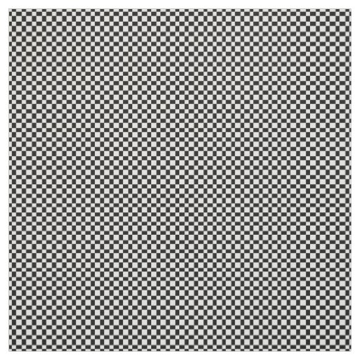 Black and White Plaid Checkered Pattern Cool Fabric