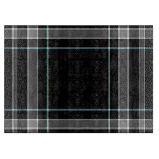 Black and White Plaid Cutting Board