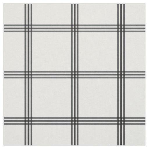 Black and White Plaid Fabric