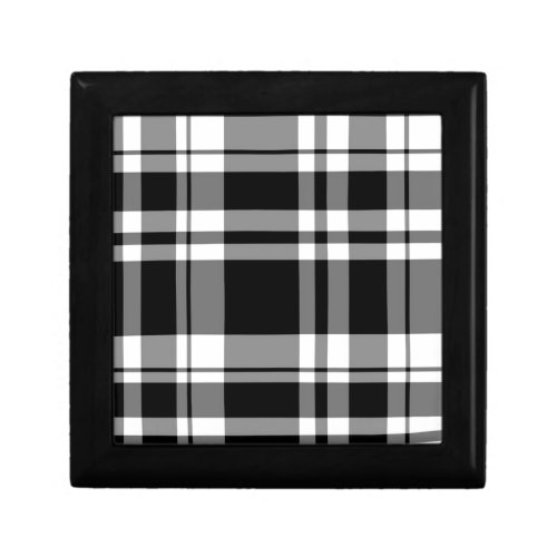 Black and White Plaid Jewelry Box