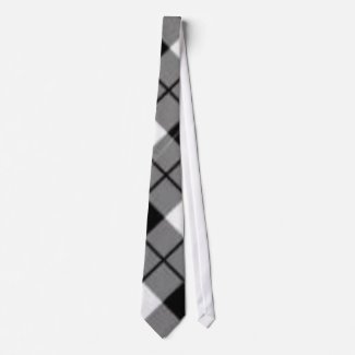 Black And White Plaid (Knot will be Black Tie