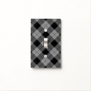 Black And White Plaid Light Switch Cover