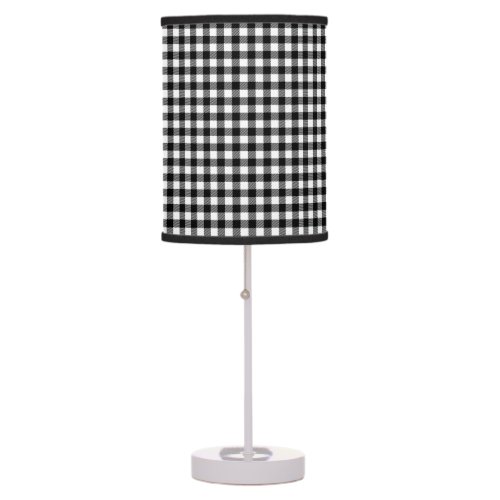 Black and White Plaid Pattern _ DIY Color Table Lamp