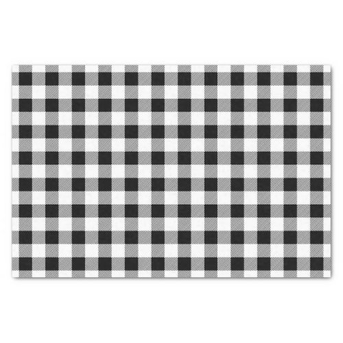 Black And White Plaid Pattern Tissue Paper