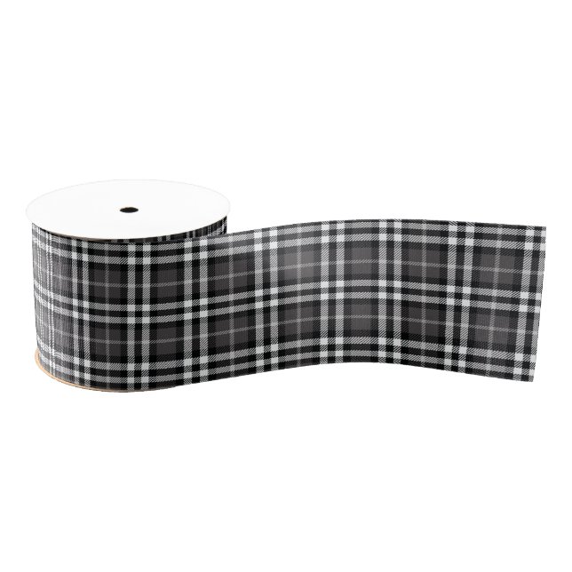 Black and White Plaid Ribbon (Spool)