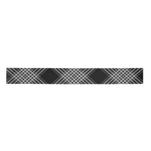 Black and white plaid satin ribbon