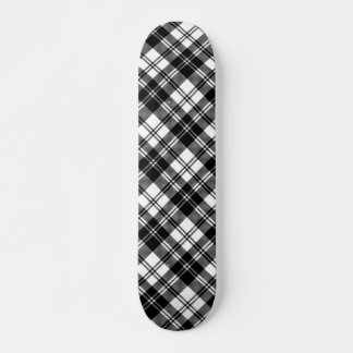 Black and White Plaid Skateboard