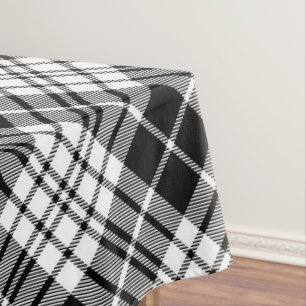Black And White Plaid Tablecloth