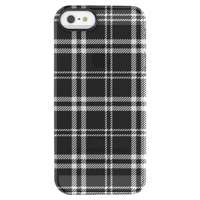 Black and White Plaid Uncommon iPhone Case (Back)