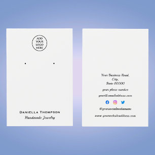 Black And White Plain Jewelry Earring Display Card