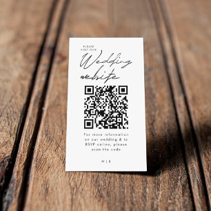 Black and White Please Visit our Wedding Website Enclosure Card