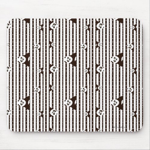 Black and White Po Pattern Mouse Pad