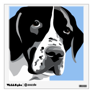 Black and White Pointer Breed Wall Sticker