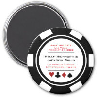 Black and White Poker Chip Wedding Save The Date