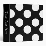 Black and White Polka Dot 3-Ring Binder