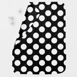 Black and White Polka Dot Baby Blanket