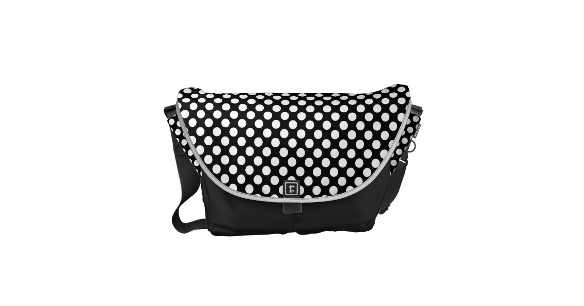Black and White Polka Dot bag | Zazzle
