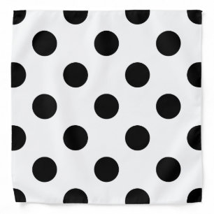 Black and White Polka Dot Bandana