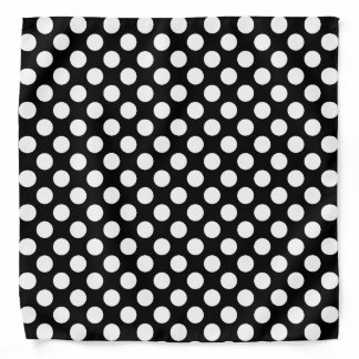 Black and White Polka Dot Bandana