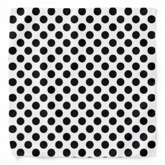 Black and White Polka Dot Bandana