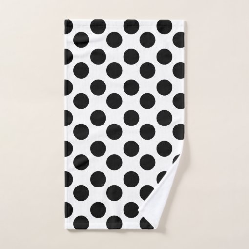 Black and White Polka Dot Bath Towel Set Zazzle