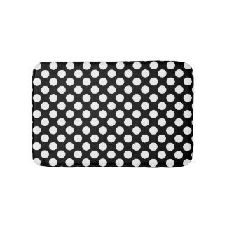 Black and White Polka Dot Bathroom Mat