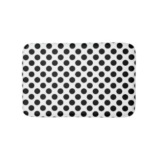 Black and White Polka Dot Bathroom Mat