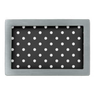 Black And White Polka Dot Belt Buckle