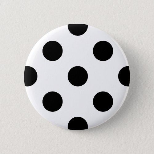 Black and White Polka Dot Button