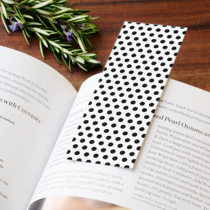 Black and White Polka Dot Classic Pattern Bookmarks