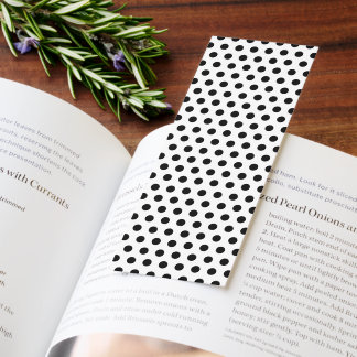 Black and White Polka Dot Classic Pattern Bookmarks