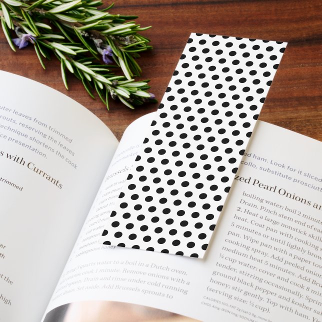 Black and White Polka Dot Classic Pattern Bookmarks (Book)