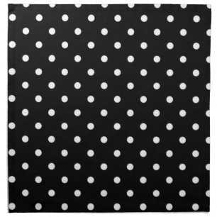 Black And White Polka Dot Cloth Napkin