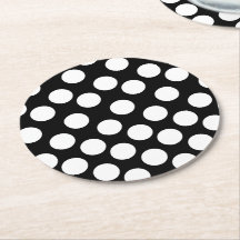 Black and White Polka Dot Coaster