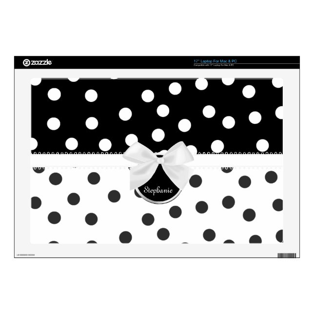 Black and White Polka Dot Computer Skin (Product)