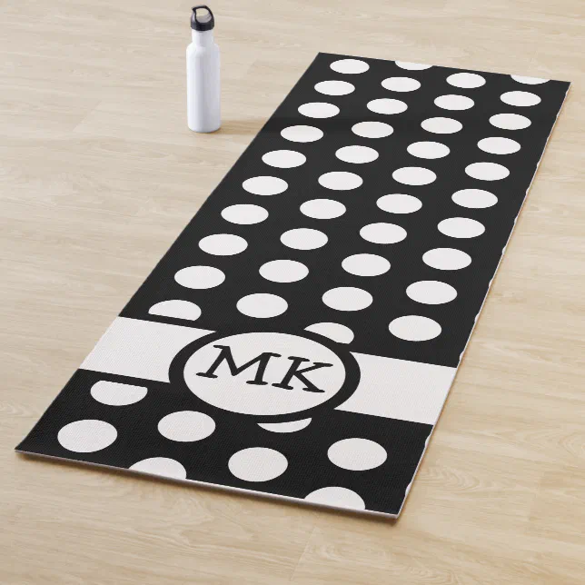 Charcoal Polka Dot Yoga Mat main image 1