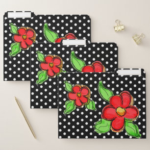 Black And White Polka-dot Decorative Office File Folder