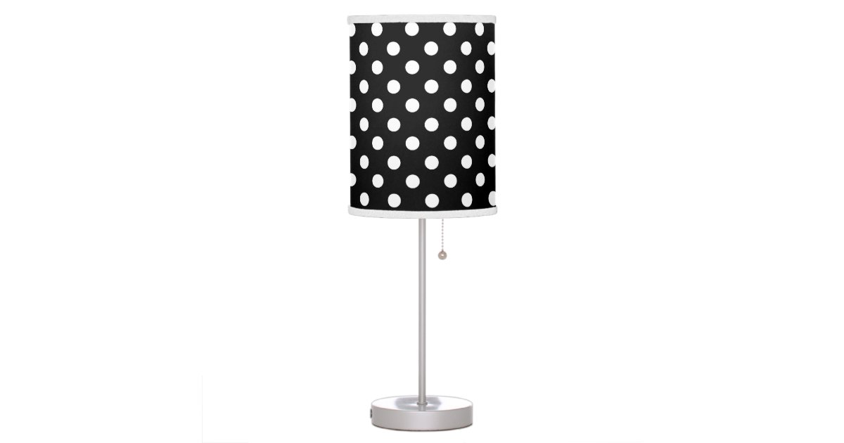 Black And White Polka Dot Desk Lamp Zazzle Com