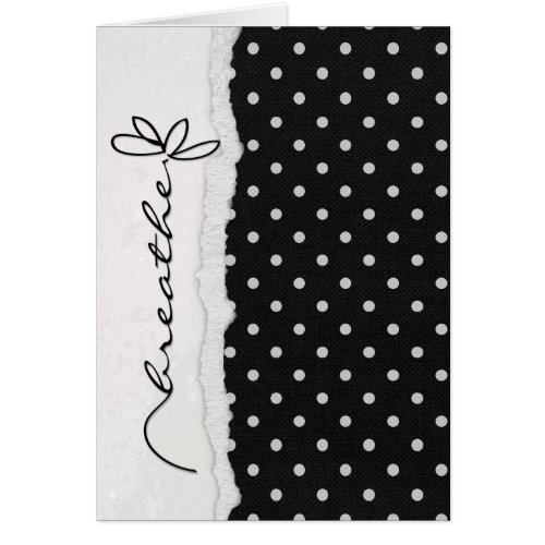 black and white polka dot flower