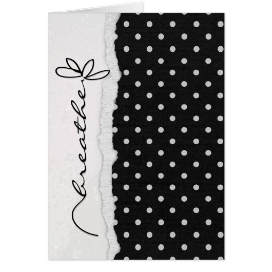 black and white polka dot flower cards (Front)