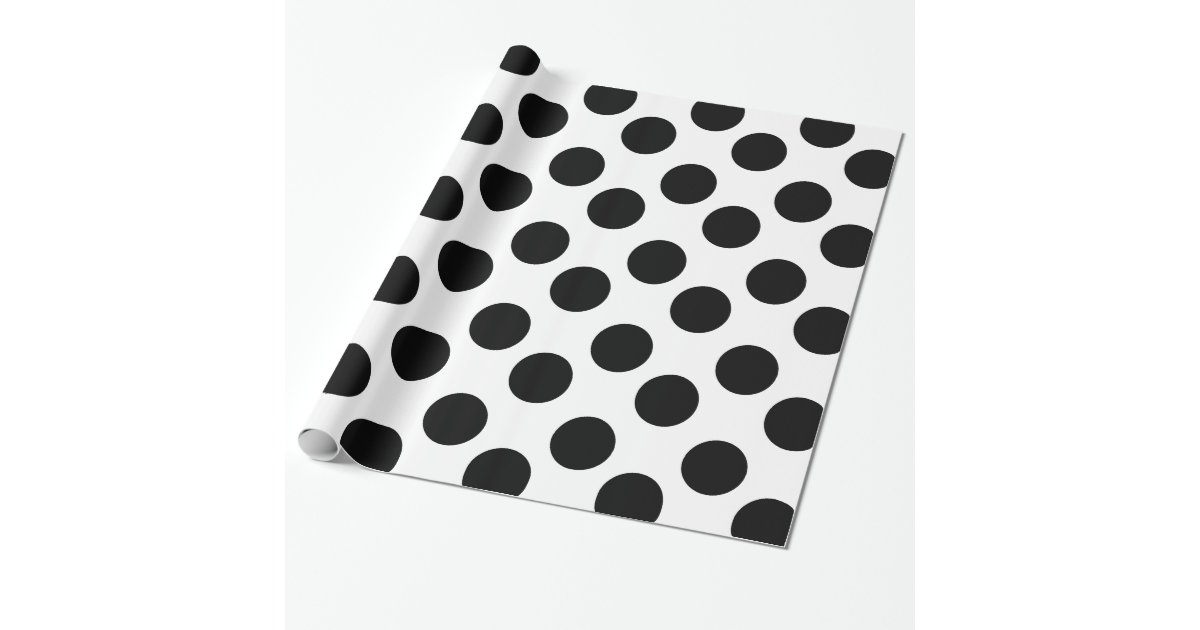 black and white polka dot gift wrapping paper zazzle com black and white save the dates