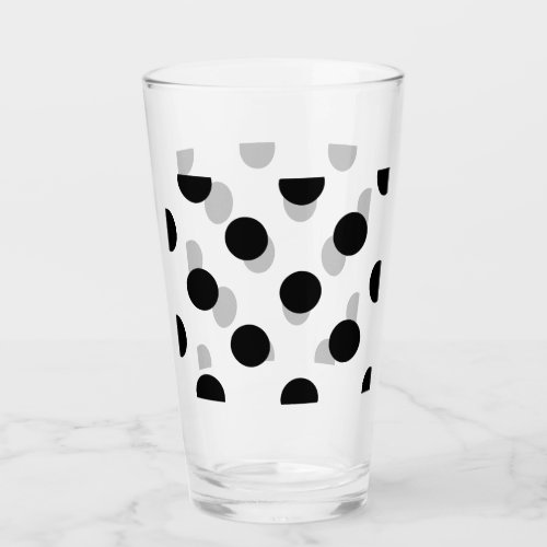 Black and White Polka Dot Glass