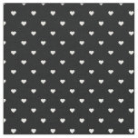 Black and White Polka Dot Hearts Fabric