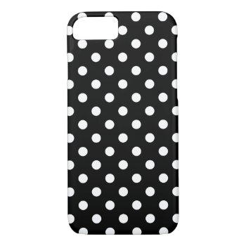 Black And White Polka Dot Iphone 7 Case by Richard__Stone at Zazzle