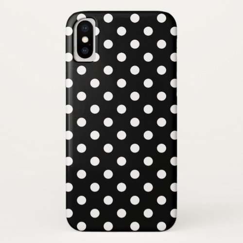 Black and White Polka Dot iPhone X iPhone X Case